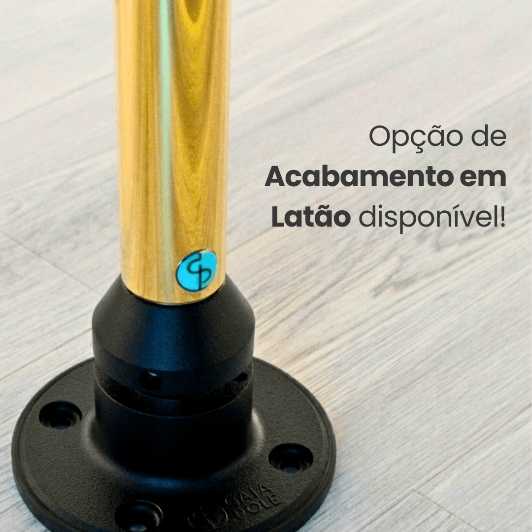 POLE REMOVÍVEL QUICK LOCK EM TRILHO (DE PAREDE A PAREDE)