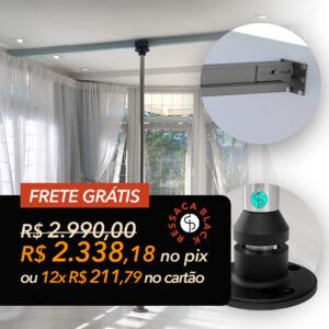 POLE REMOVÍVEL QUICK LOCK EM TRILHO (DE PAREDE A PAREDE)